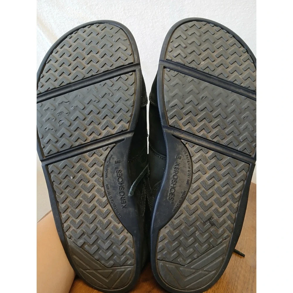 Xero coalton Chukka low leather booy shoe barefoot minimal black suede  mens 8